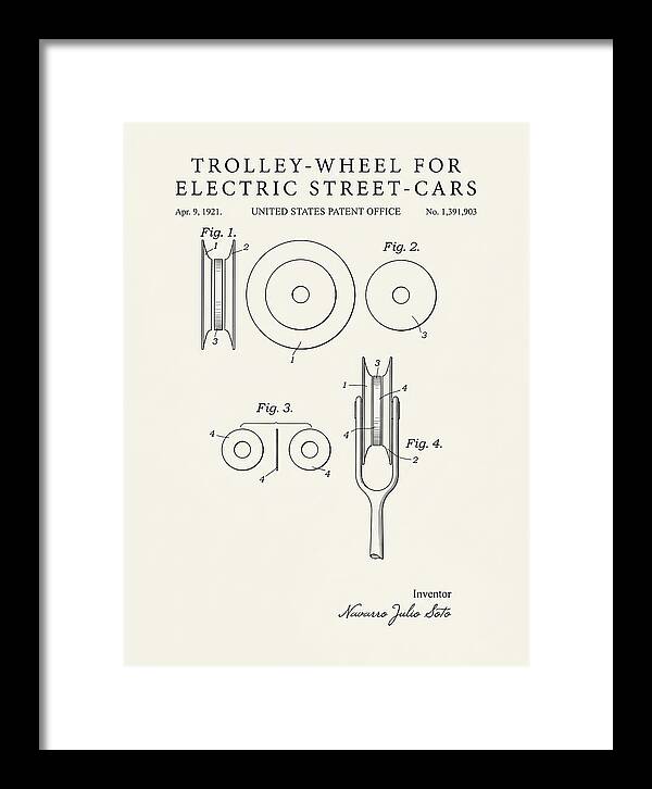 Trolley Wheel For Electric Street Cars Minimalist Patent Us1391903