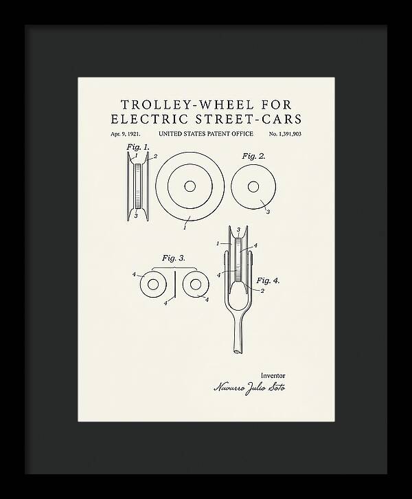 Trolley Wheel For Electric Street Cars Minimalist Patent Us1391903