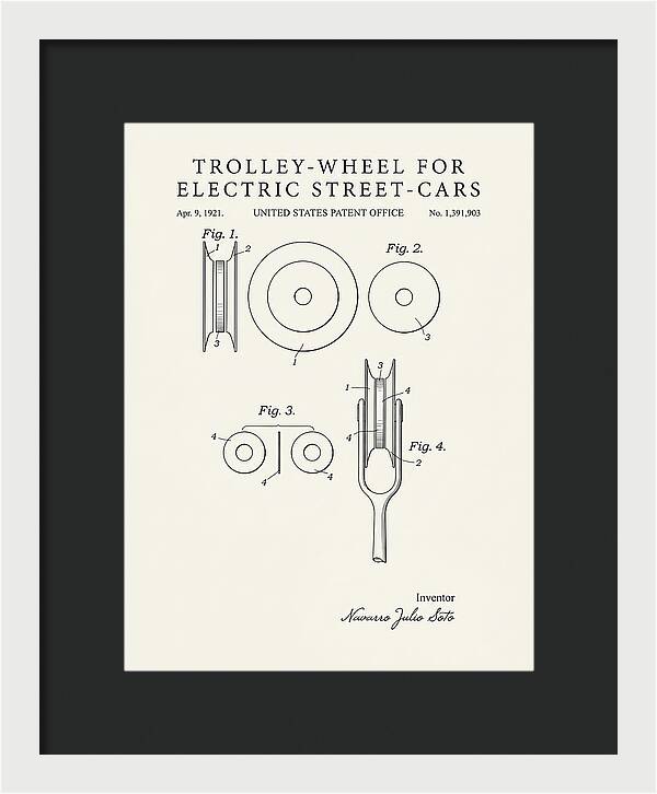 Trolley Wheel For Electric Street Cars Minimalist Patent Us1391903