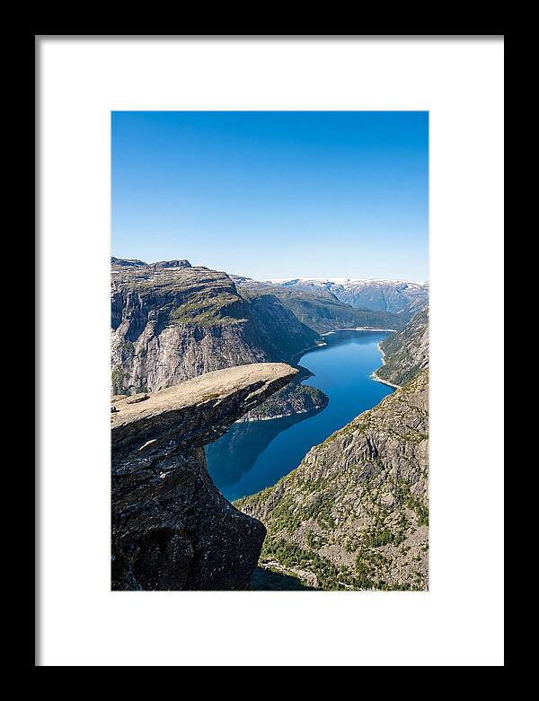 Trolltunga Overlooking Fjord