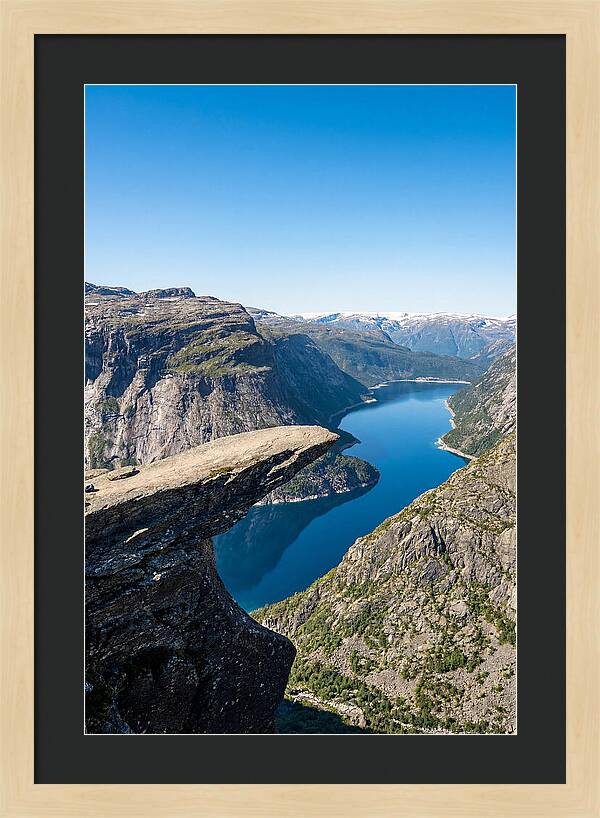 Trolltunga Overlooking Fjord