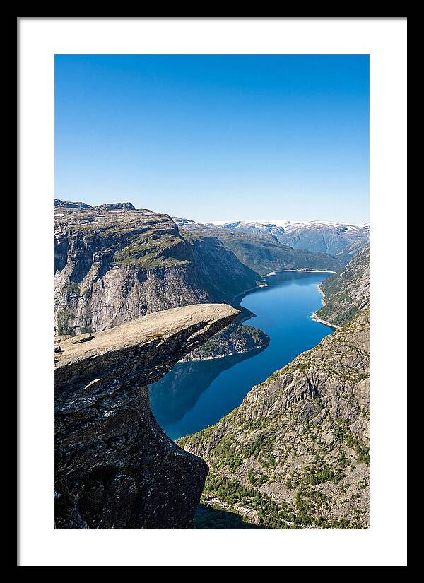Trolltunga Overlooking Fjord