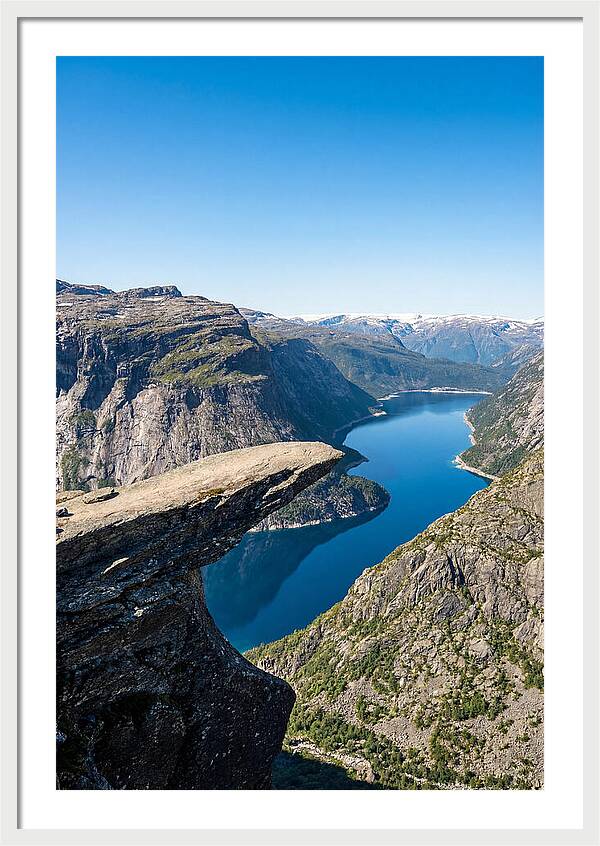 Trolltunga Overlooking Fjord