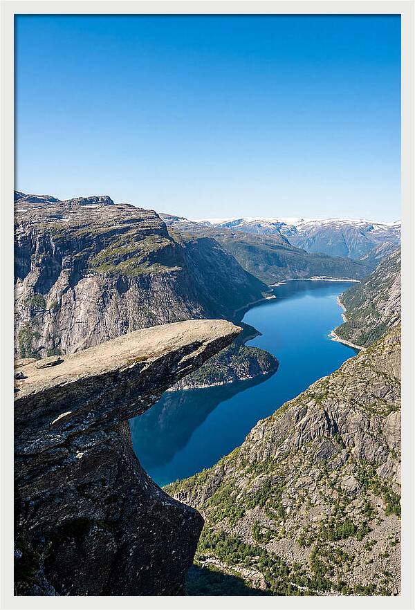 Trolltunga Overlooking Fjord