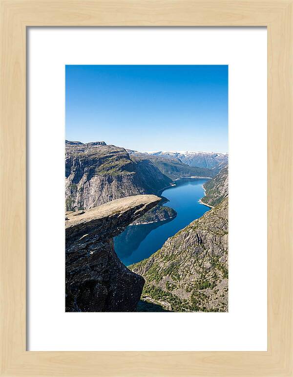 Trolltunga Overlooking Fjord
