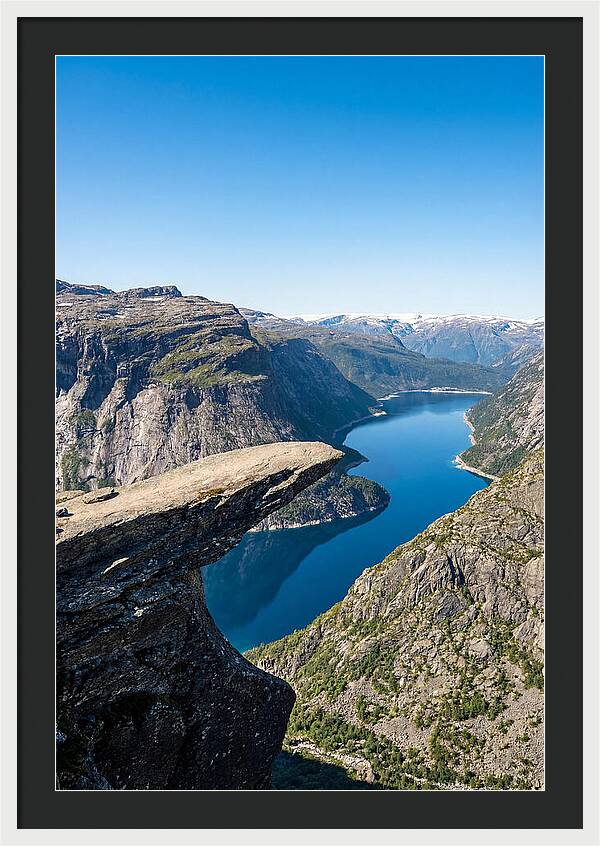 Trolltunga Overlooking Fjord