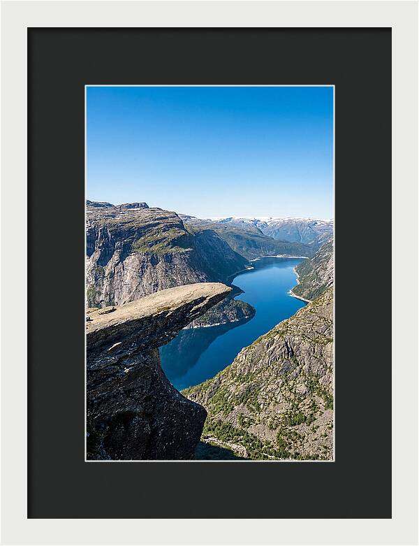 Trolltunga Overlooking Fjord