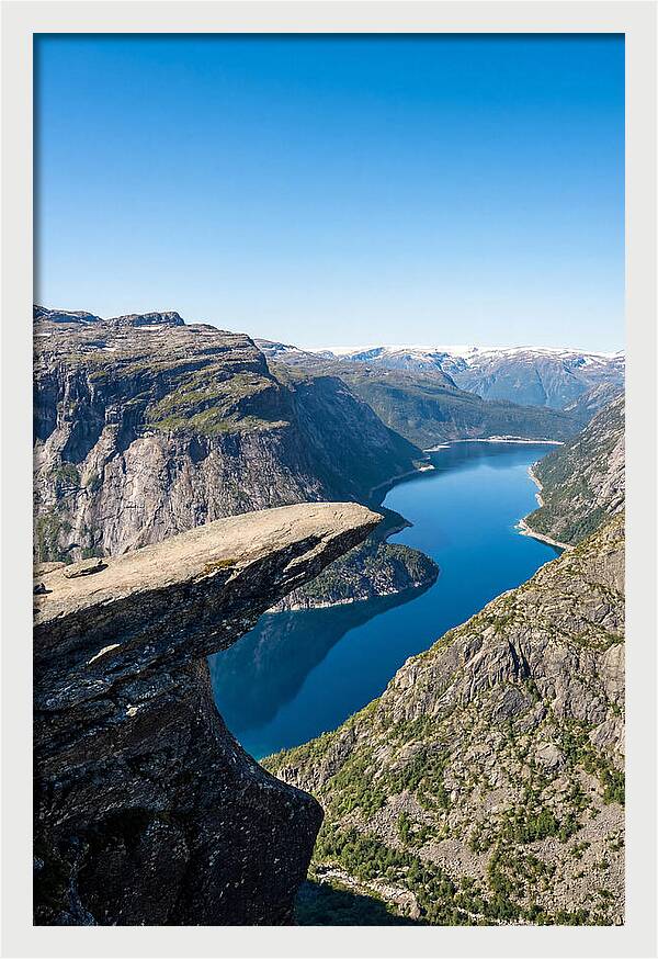 Trolltunga Overlooking Fjord