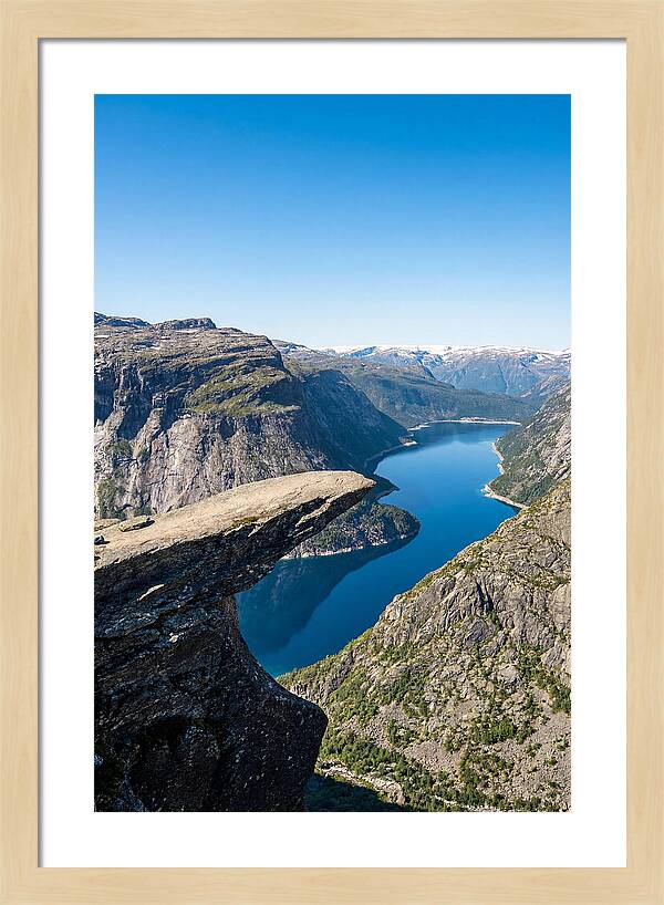 Trolltunga Overlooking Fjord
