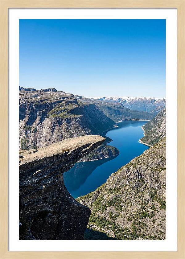 Trolltunga Overlooking Fjord