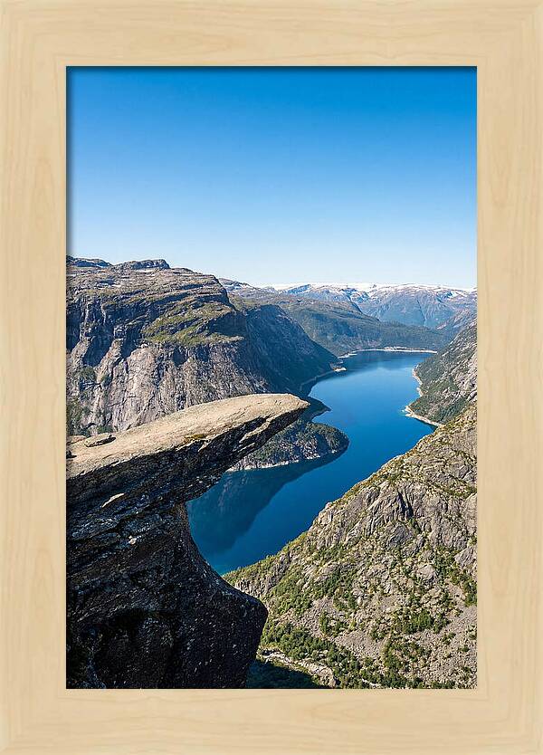 Trolltunga Overlooking Fjord