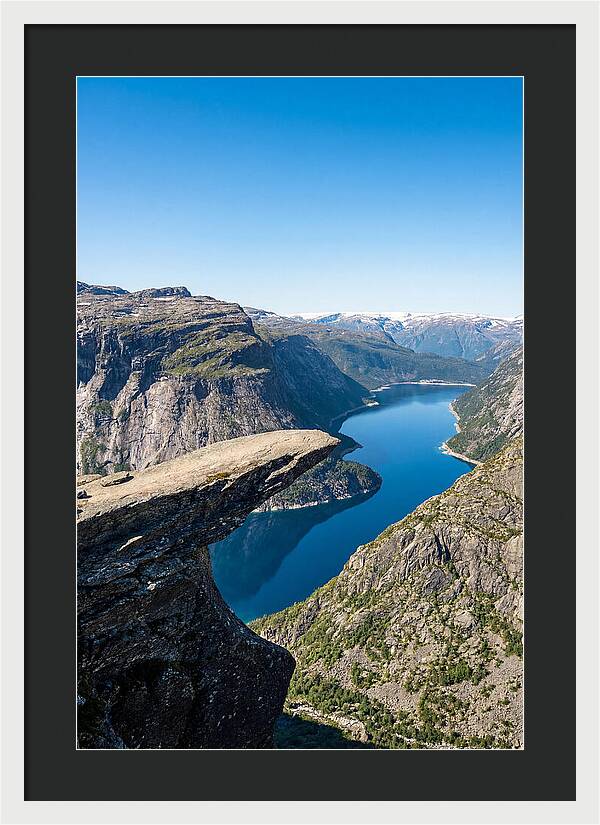 Trolltunga Overlooking Fjord