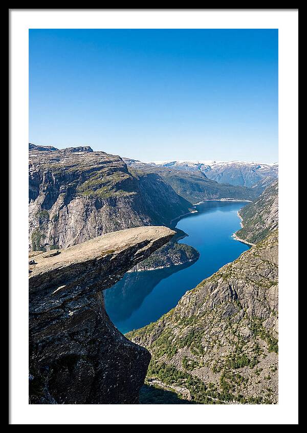 Trolltunga Overlooking Fjord
