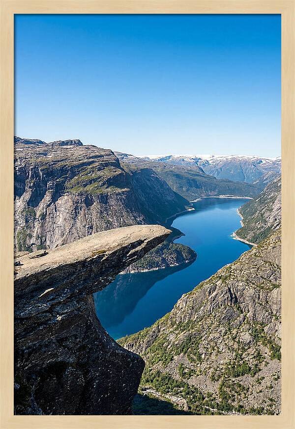 Trolltunga Overlooking Fjord