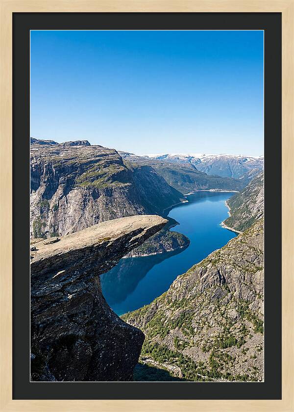 Trolltunga Overlooking Fjord