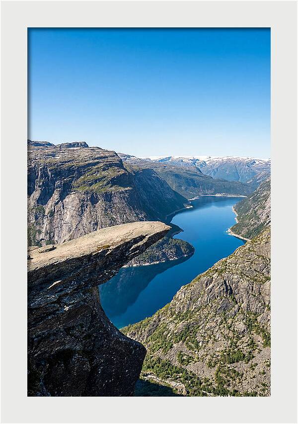 Trolltunga Overlooking Fjord