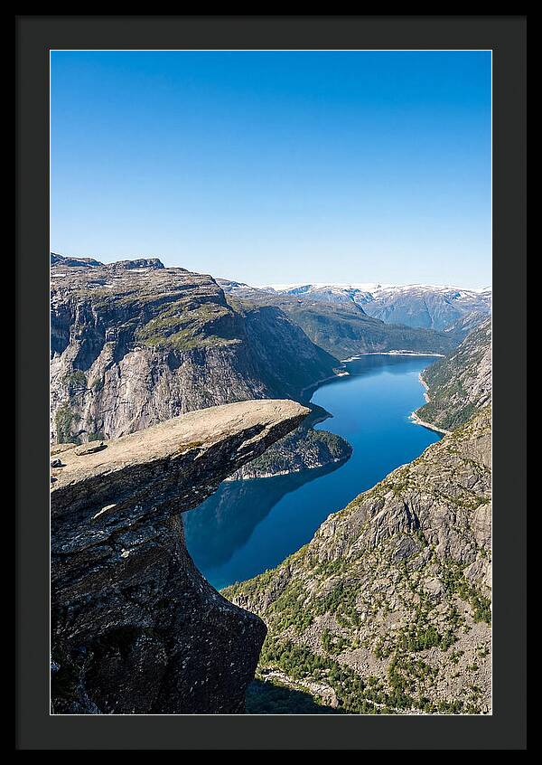 Trolltunga Overlooking Fjord
