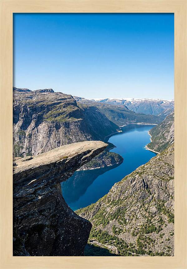 Trolltunga Overlooking Fjord