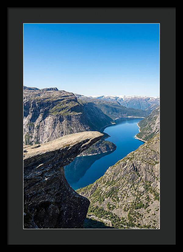 Trolltunga Overlooking Fjord