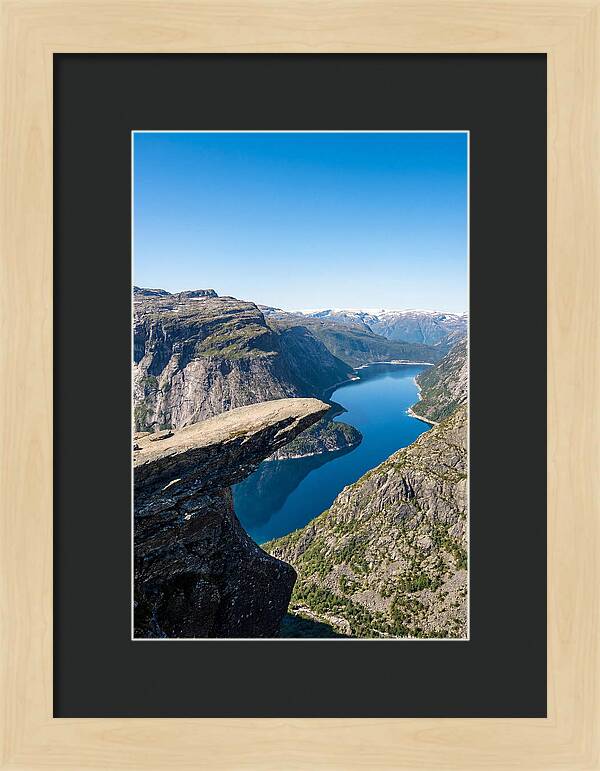 Trolltunga Overlooking Fjord
