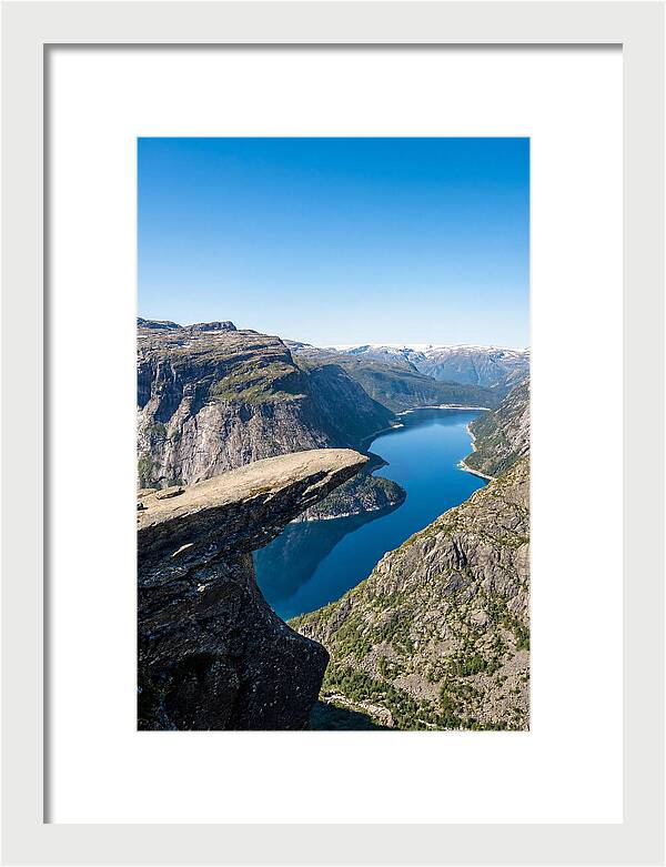 Trolltunga Overlooking Fjord