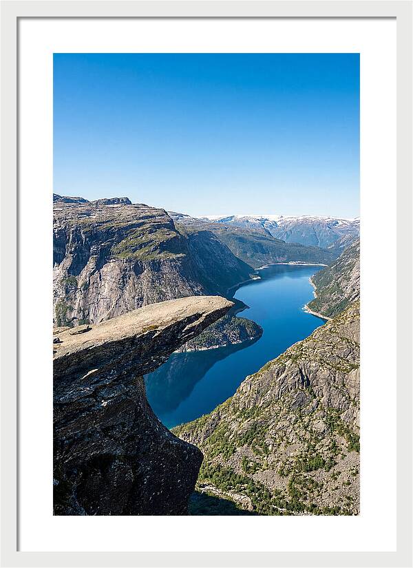 Trolltunga Overlooking Fjord