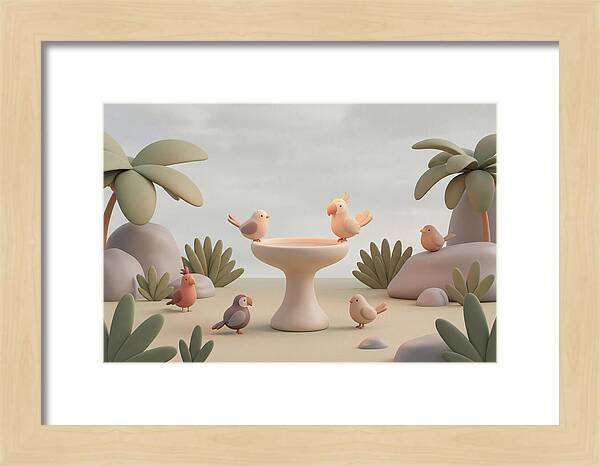 Tropical Bird Bath Gathering