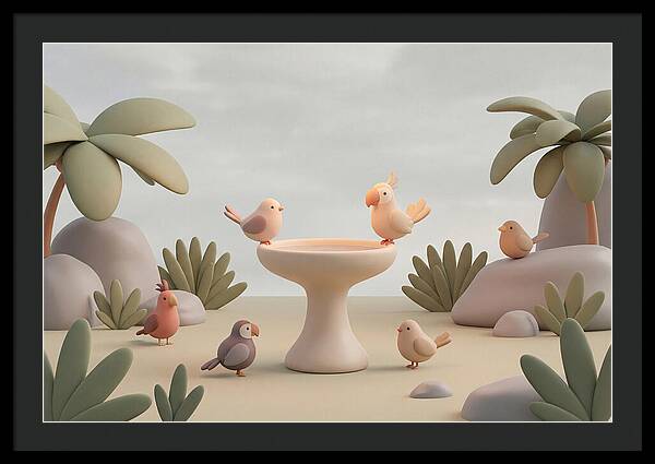Tropical Bird Bath Gathering