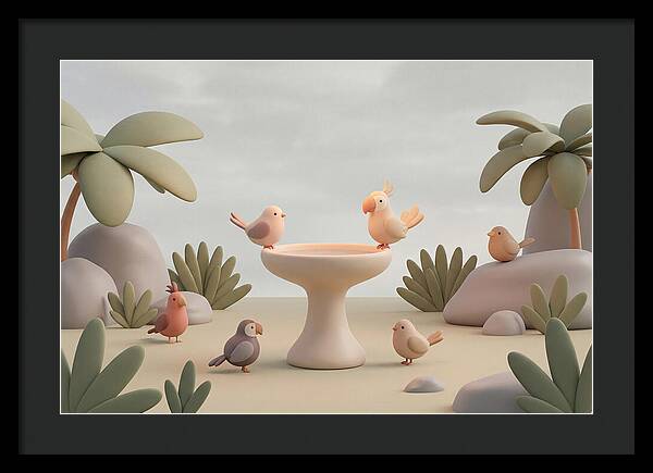 Tropical Bird Bath Gathering