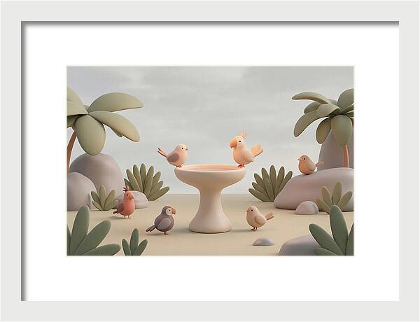 Tropical Bird Bath Gathering