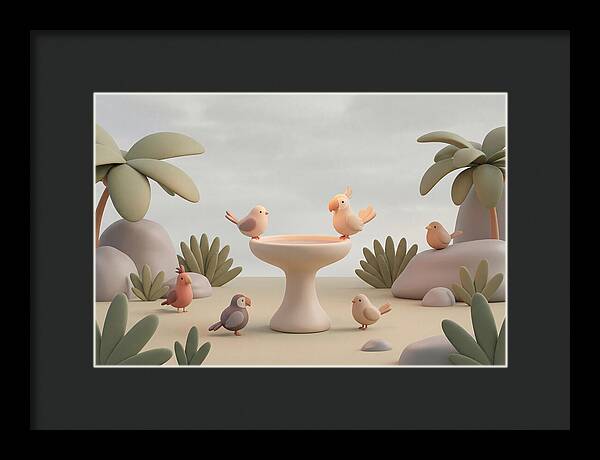 Tropical Bird Bath Gathering