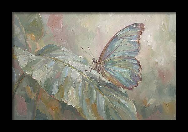 Tropical Butterfly On Leaf