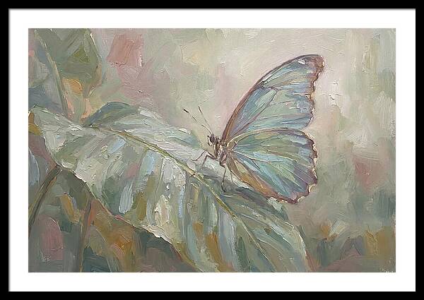 Tropical Butterfly On Leaf