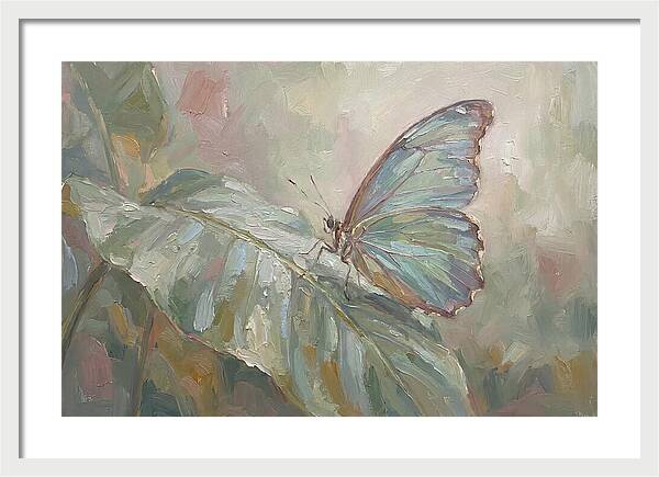 Tropical Butterfly On Leaf
