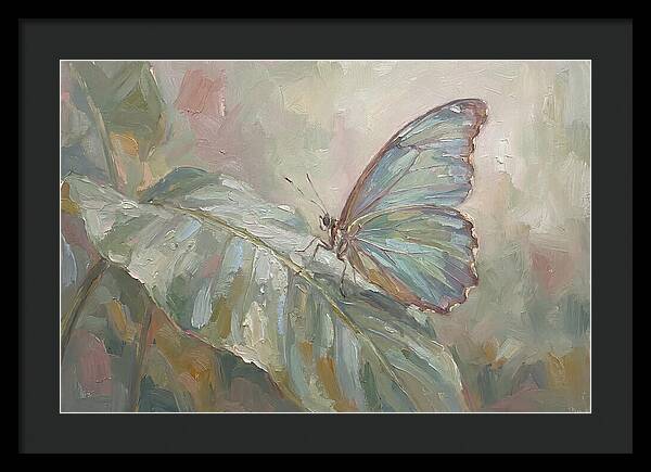 Tropical Butterfly On Leaf