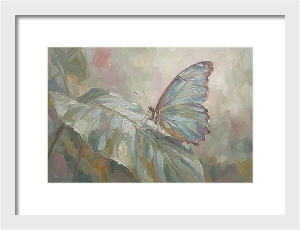 Tropical Butterfly On Leaf
