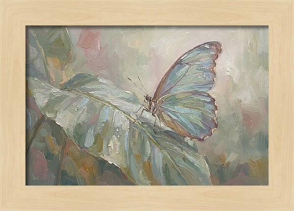 Tropical Butterfly On Leaf