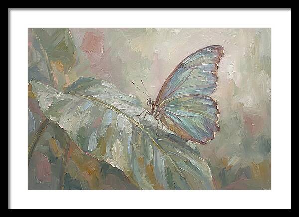 Tropical Butterfly On Leaf