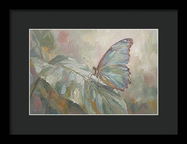 Tropical Butterfly On Leaf