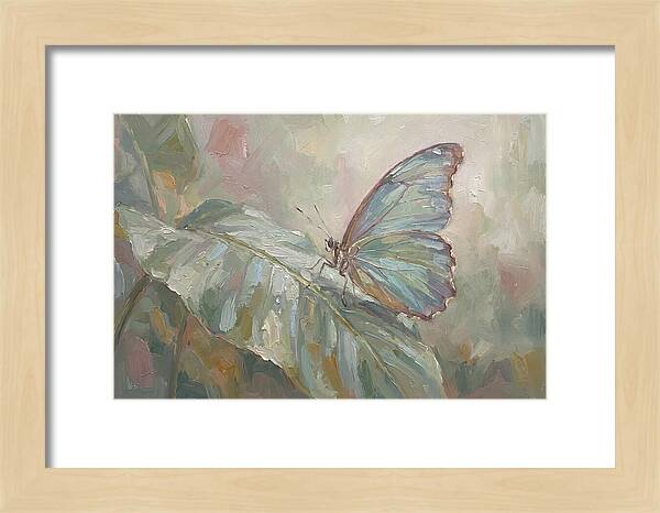 Tropical Butterfly On Leaf