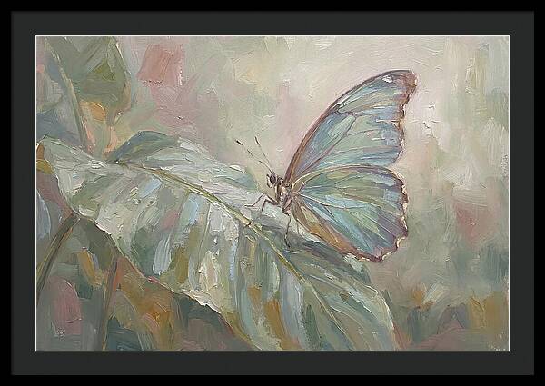Tropical Butterfly On Leaf