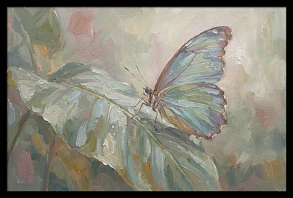 Tropical Butterfly On Leaf