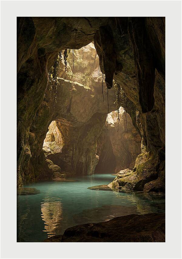 Tropical Coastal Cave Serenity