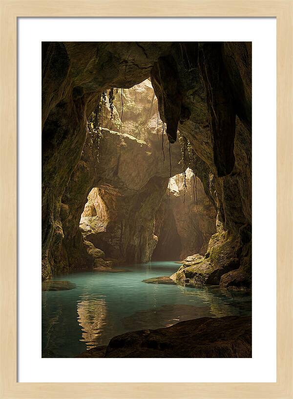 Tropical Coastal Cave Serenity