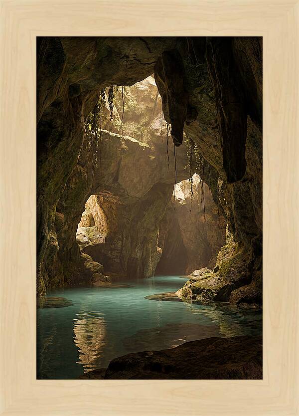 Tropical Coastal Cave Serenity