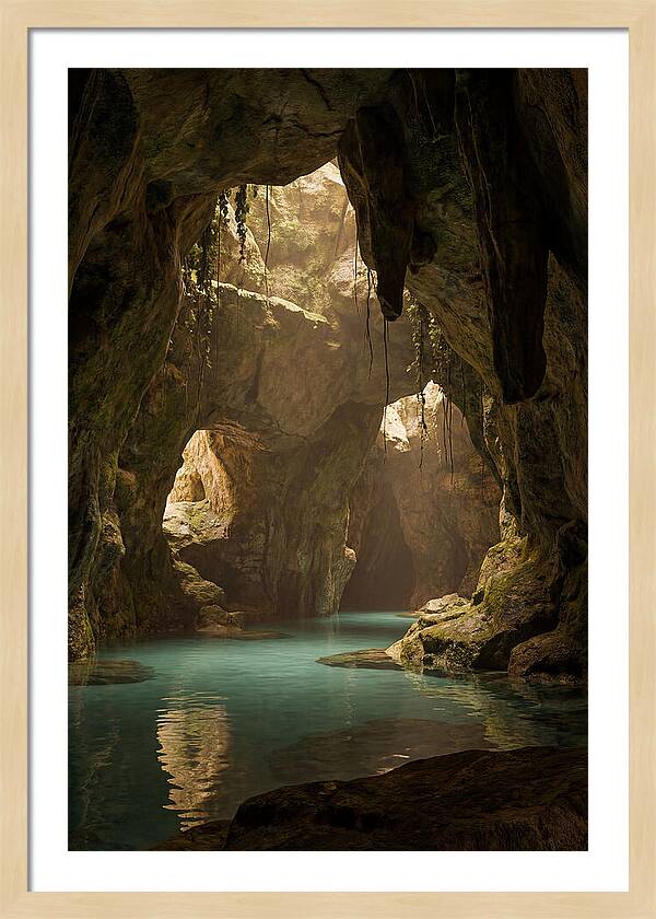 Tropical Coastal Cave Serenity