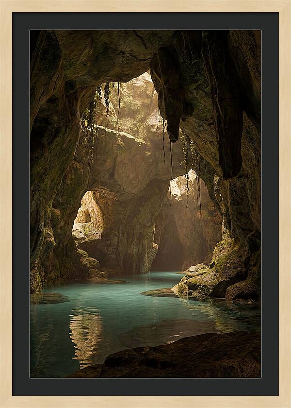 Tropical Coastal Cave Serenity