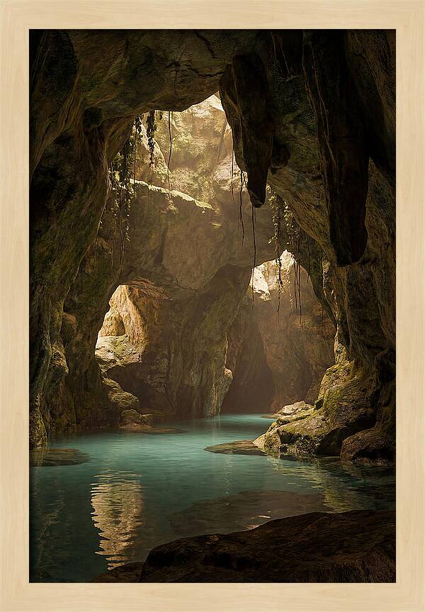Tropical Coastal Cave Serenity