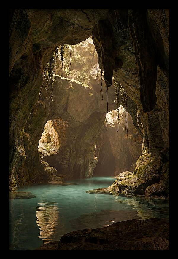 Tropical Coastal Cave Serenity