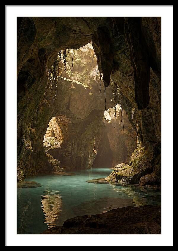 Tropical Coastal Cave Serenity